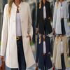 2025 European Plus Size Women's Casual Stand Collar Mid-Length Wool Coat - Autumn/Winter Collection