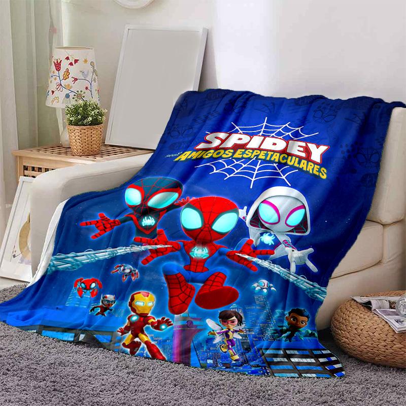 1pc Superhero Armor Marvel Soft Throw Blanket Flannel All Season Light Weight Living Room/Bedroom Warm Blanket. M731037