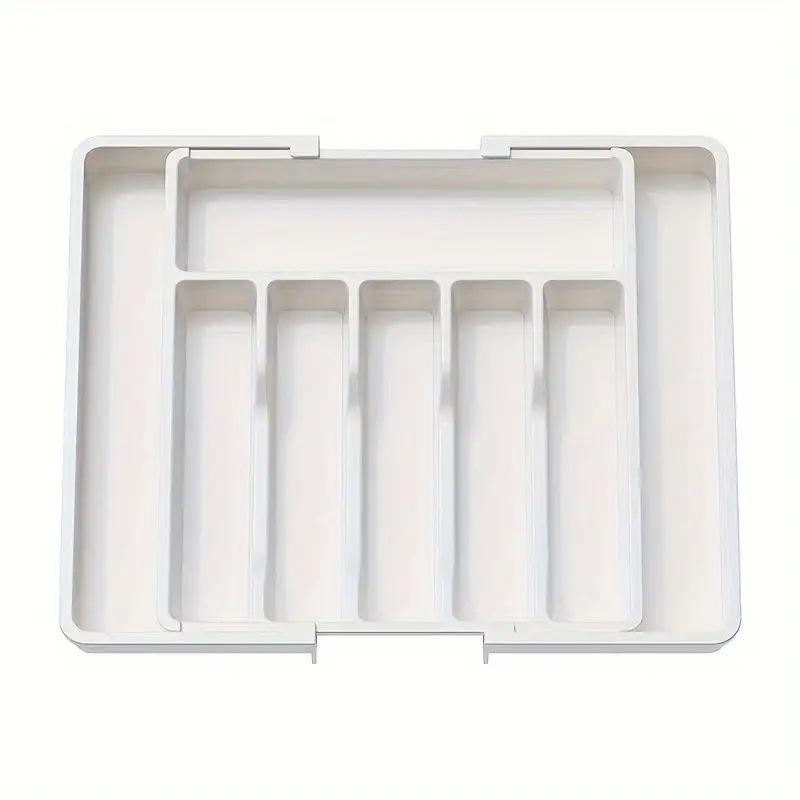 Temu Cross-border Home Storage Rack: Cutlery & Kitchen Organizer Extension Plate Box
