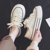 2025 summer new breathable canvas shoes female running student board shoes white shoes ins Korean version two shoes K05