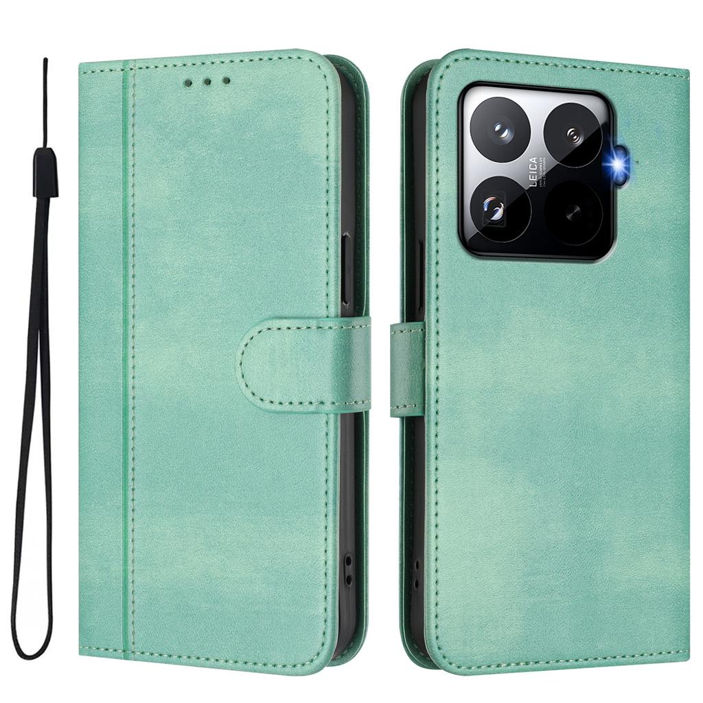 For Xiaomi 15T Pro Cases Wallet Stand Retro Texture Leather Phone Cover with Lanyard