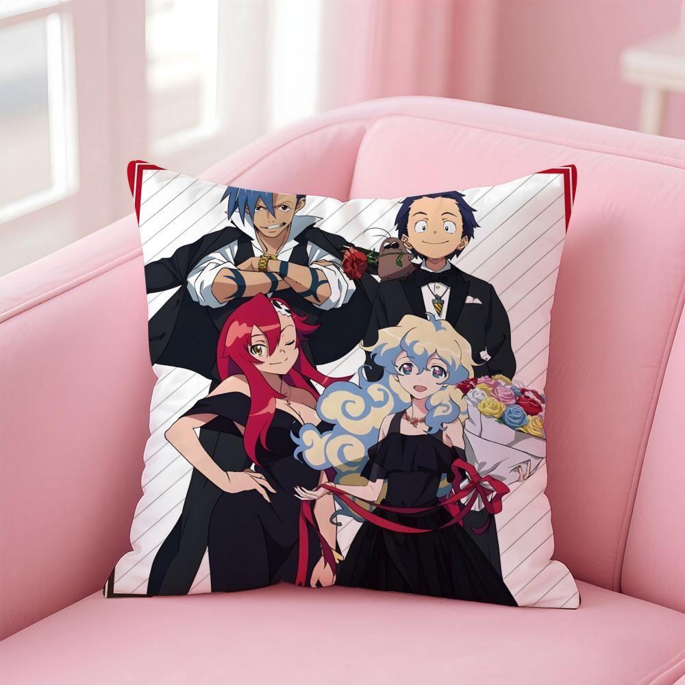 Epic Japanese Anime TTengen Toppa Gurren Lagann Cushion Cover Pillow Case Soft Skin Friendly Fabric Concealed Zipper