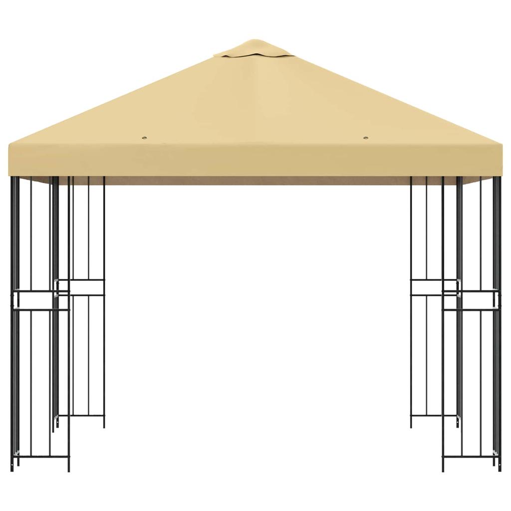 Garden Gazebo 3 X 3 M Cream Polyester and Steel 190 Gsm
