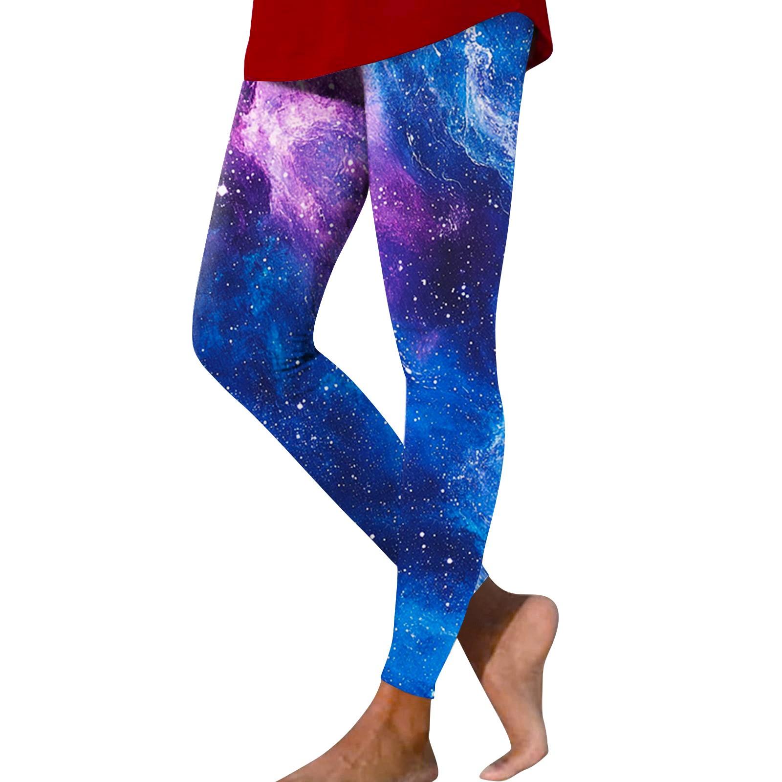 

Женские модные повседневные брюки для йоги с принтом неба и узкими эластичными вставками XL красный