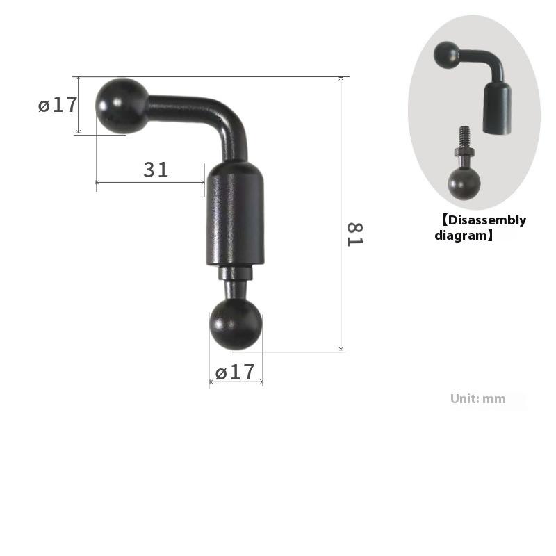 1/3Pcs For 13 12 Insta360 Action 5Pro Pocket 3 Holder Socket Arm Connector Phone Stand 17Mm Ball Head Adapter Mount 1/4" Screw