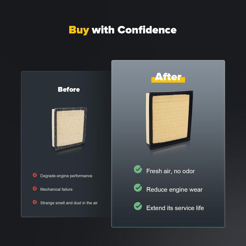 OCPTY Engine Air Filter CA10755 for 11-24 for Dodge Durango | 11-22 for Jeep | 13-18 for Lexus ES350 | 15-17 for Lexus NX200t | 13-18 for Toyota