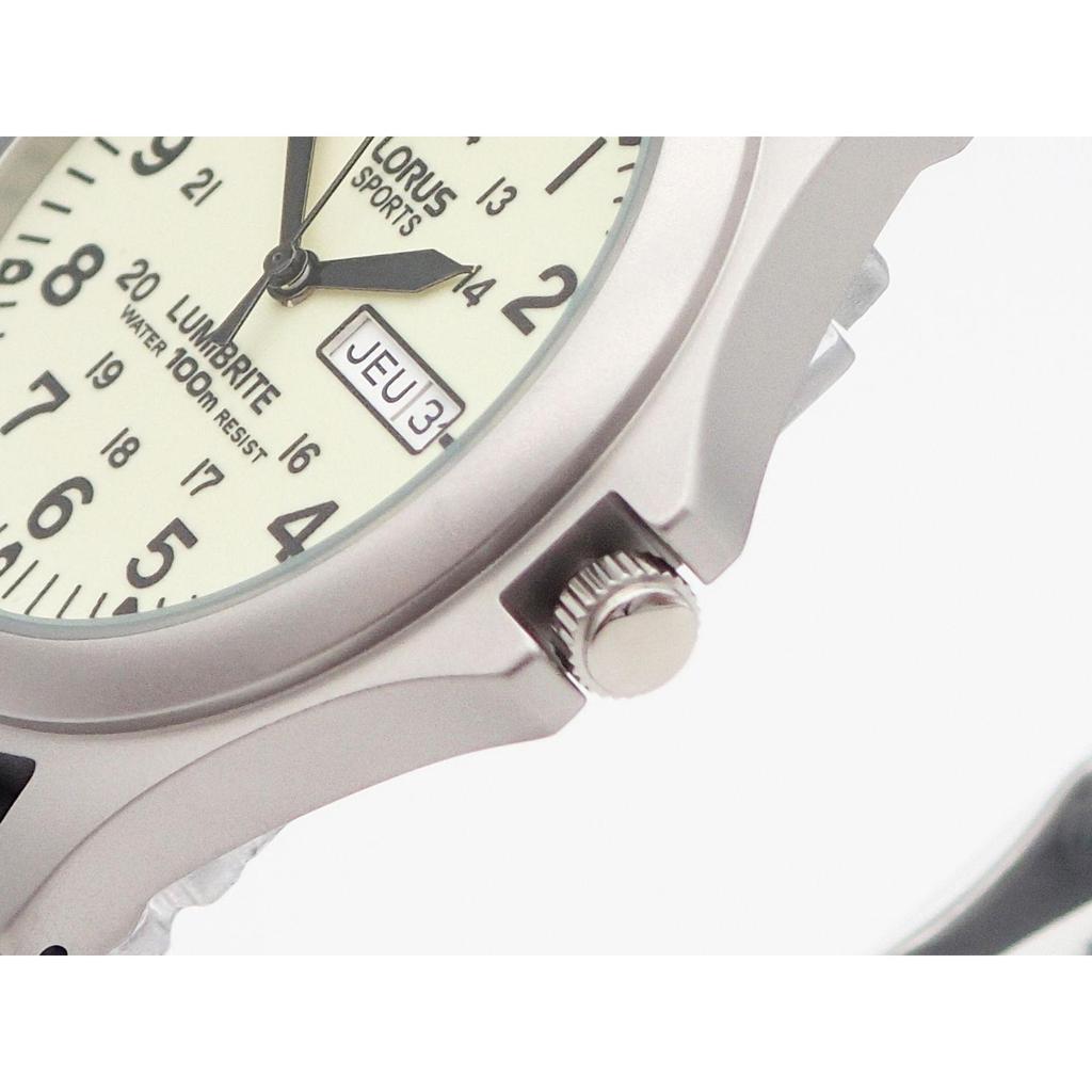 Used SEIKO LORUS Quartz Lumibrite Dark Gray Military Watch Seiko LORUS Quartz Lumibrite Dark Gray Military Watch 100m Water Resistant Watch