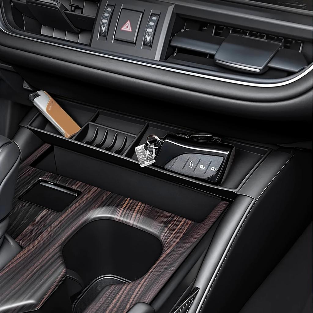 LHD Gear Storage Tray Black Orange Silicone Console For Lexus ES 2025 Anti Slip Organizer Interior Car Modification Accessories
