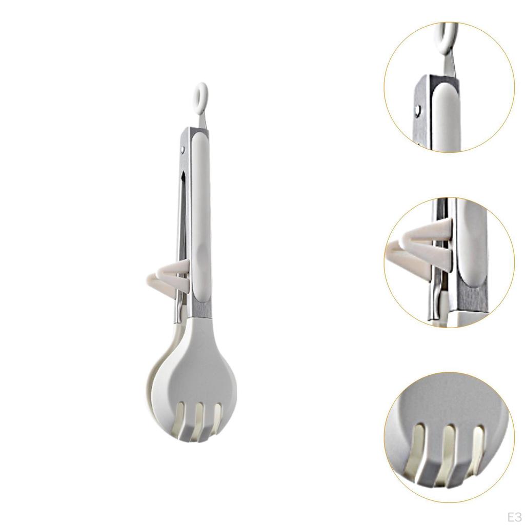 Buffet Tongs Silicone Multifunctional Bread for Steak Barbecue Red