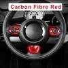 Car Interior Modification Steering Wheel Carbon Fibre Sticker For MINI ONE Cooper S JCW R55 R56 R60 R61 R57 R58 R59  Accessories