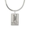 LIKGREAT Astrology Amulet Stainless Steel Snake Chain Wands Tarot Necklace Vintage Wands Minor Arcana Tarot Cards Jewelry