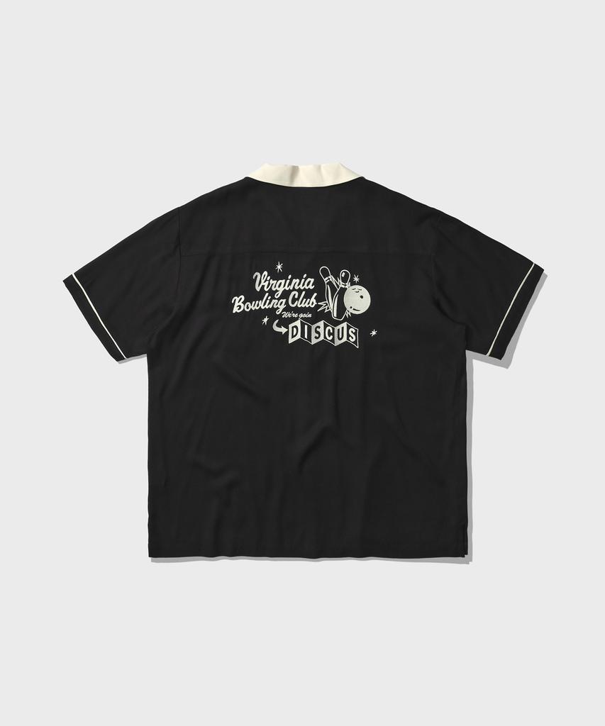 Discuss Athletic Half Sleeve Bowling Shirt Black
