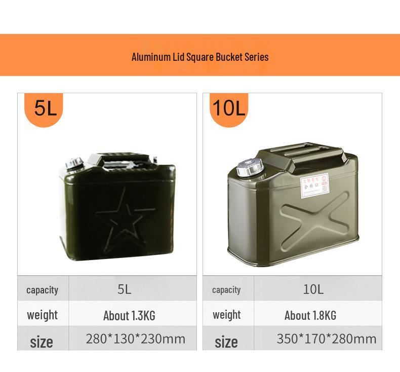 Gasoline/Diesel Fuel Can: 10L & 20L Spare Tank, Thickened Sheet Metal