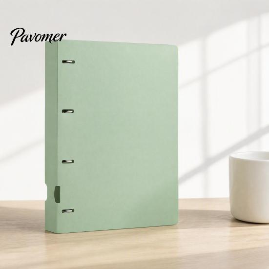 Notebook Production Folder 4-Hole Document Folder/A4 File Bag, Durable PP Portable Storage Compact Binder Folder, Macaron Colors Lightweight Organizer