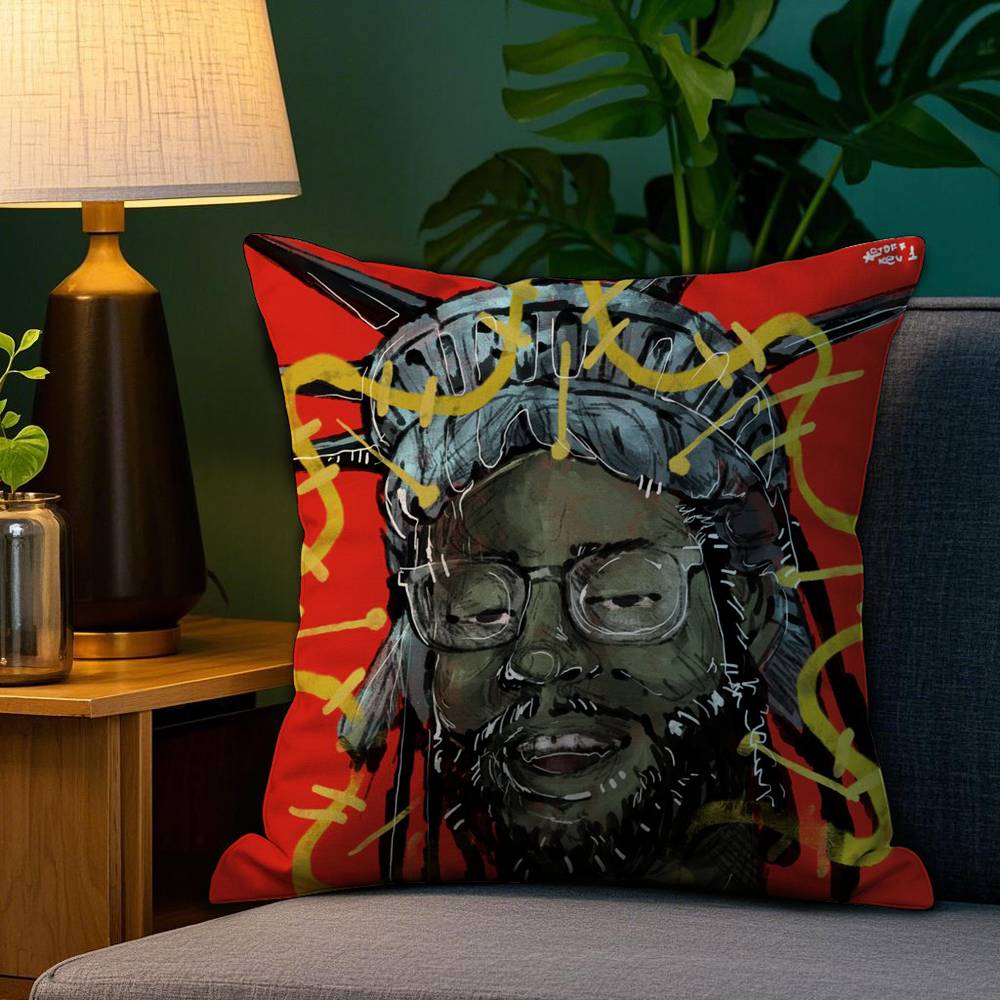 Rapper C-Chief K-Keef Pillow Case Sofa Living Room Bedroom Double-Sided Printing Square Cushion Nap Time Pillow Case