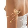 Punk Style Geometric Starfish Adjustable Opening Cuff Bracelet For Women Fashion Metal Arm Jewelry