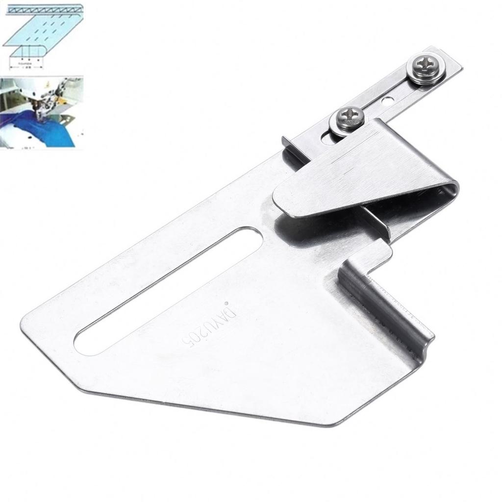 DY205 Folder Adjustable Cloth Guide Metal MH Needle Cover Stitch Machine Binding of Knitwear Collar Folder Sewing Accessories