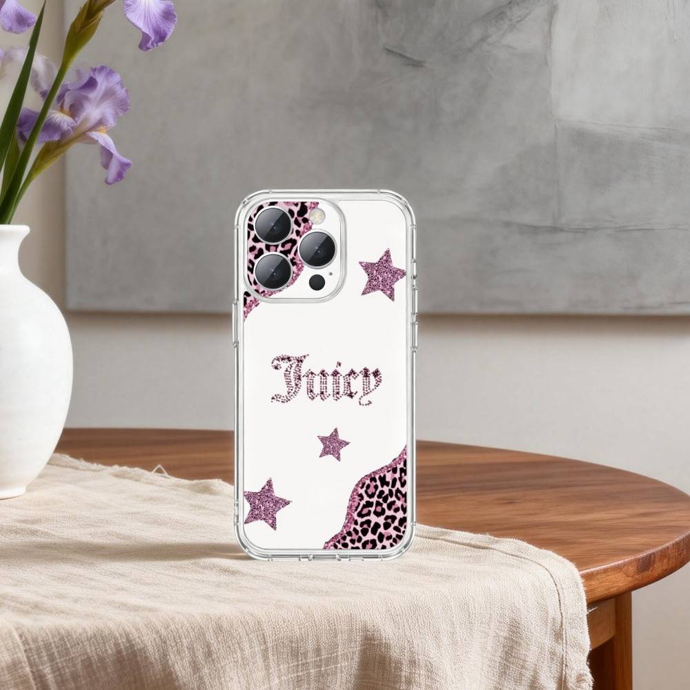 J-Juicy C-Couture ART Чехол для телефона для iPhone17,16,15,14,13 Pro Max,us,Мягкий прозрачный силиконовый чехол iPhone16