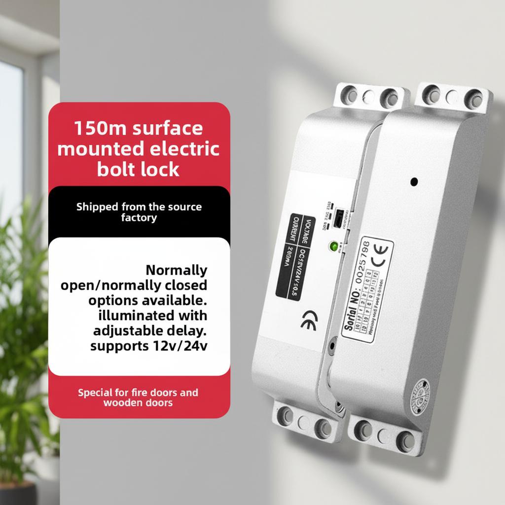 High Security 200mA Electric Bolt Lock NO/NC Delay Device Electric Deadbolt Lock Stainless Steel Anti-Theft Fire Door Locks