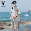 PLAYBOY Men's Waffle Sports T-shirt & Shorts Set
