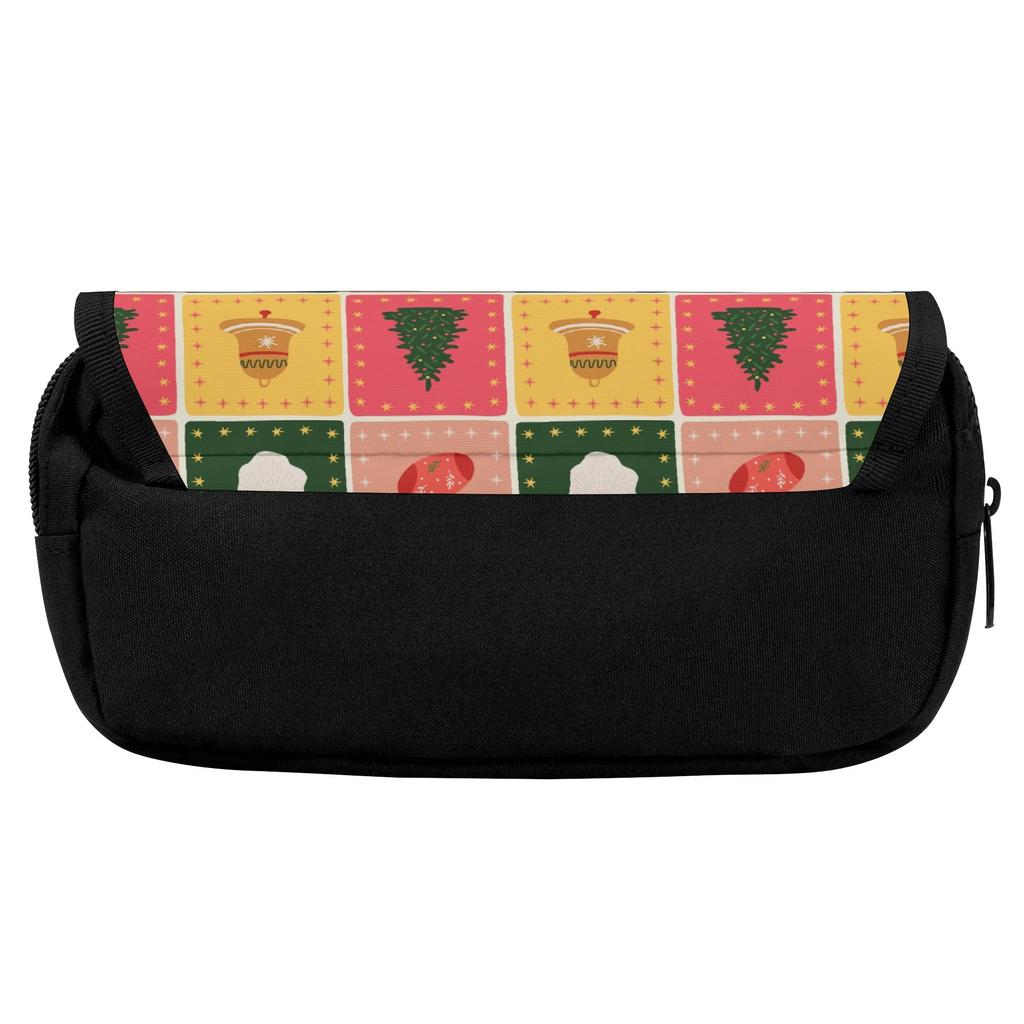 Pencil Bag 300D Polyester Spacious Storage Metal Zipper with Double Compartments for School Office Travel for School Office Travel