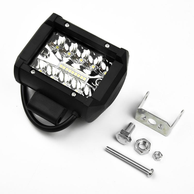 Car LED Work Light 12V 60W Bar Flood Spot Lights Driving Lamp For Offroad Auto Truck SUV Boats Super Bright Car Accessories