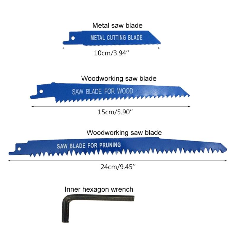 Electric Sabre Saw Reciprocating Saw for Household Repair Tools Blue Woodworking Cutting