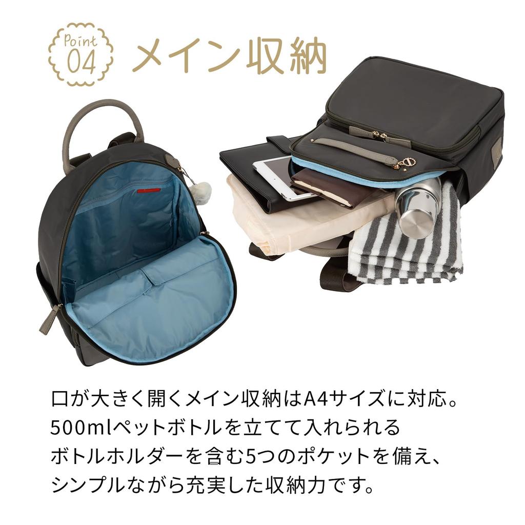 Kanana Project Every Backpack SP1-D 31662 Black, Fits A4 Size and PET Bottles