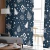Christmas Hand Drawn Sketch Curtains For Living Room Bedroom Home Decoration Window Voile Tulle Curtain Drapes