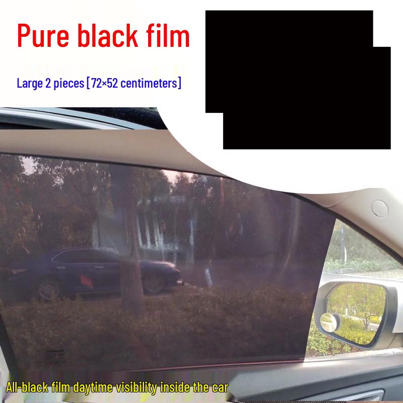 Car Sunshade Static Cling Film - Heat Insulation & Privacy Blackout for Side and Rear Windows.