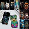 Cartoon Art Owl Phone Case for Xiaomi Poco C40 C51 C50 C55 C65 C71 C75 C85 F8 F7 F6 F5 F3 F2 X7 X6 X4 X3 M7 M6 M5 M4 M3 M2 Pro