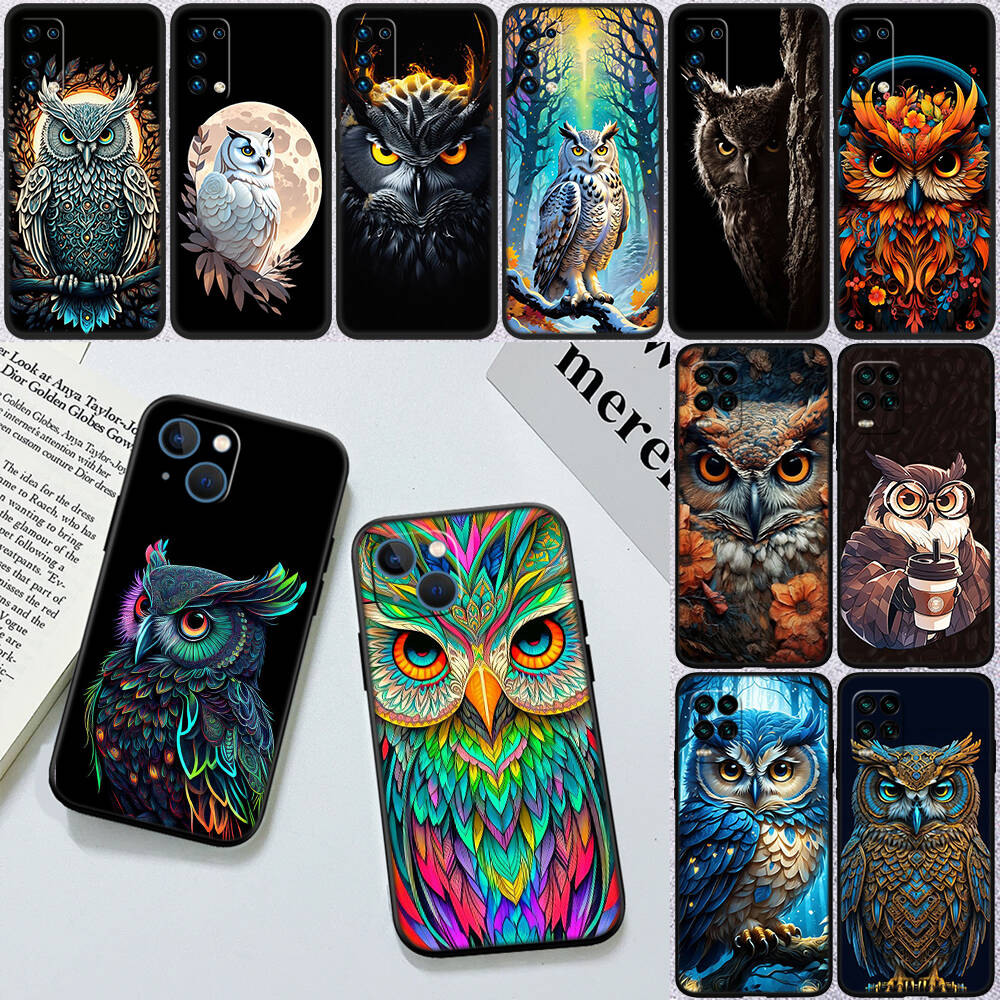 Cartoon Art Owl New Phone Case for iPhone 6 6s 7 8 11 12 13 14 15 16 17 16E XS Pro Max XR X SE Air