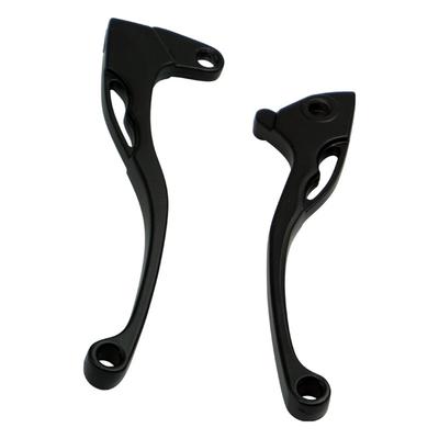 1 Pair of Front Brake and Clutch Levers for Motorcycle, Made of Aluminum Alloy, 8 Mm, Black