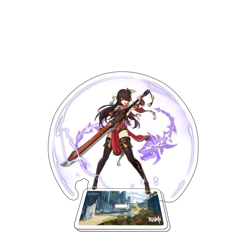 Game Anime Open World Impact Acrylic Figure Stand Painted Desk Decor Ornament 15CM Model Gift