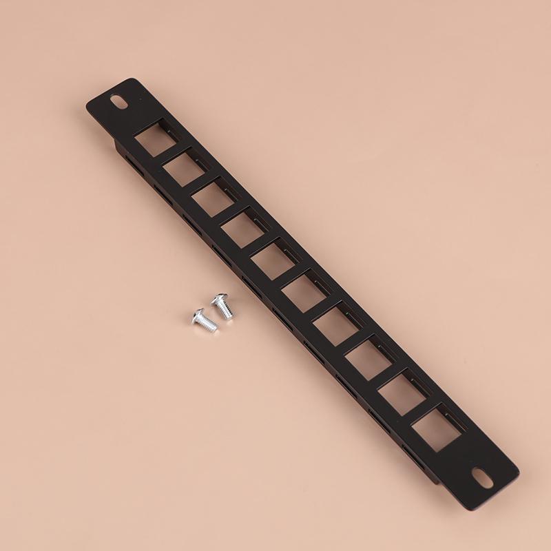 

Network 10-Port 1U Empty Blank Patch Panel For Standard Keystone Rack Mount Network Cable Management