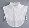 Elegant Stand Fake Collar Lace Embroidery Shirt Blouse Tops Detachable Collars Half Shirt False Collar Clothing Accessories