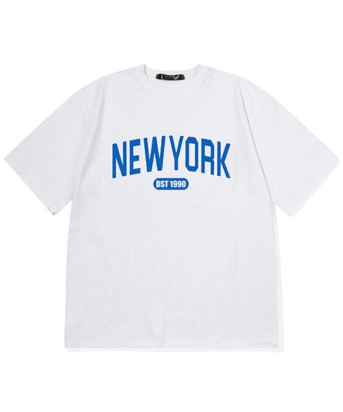 CRISCELO New York Old School T-Shirt Bl_White 20S Oversized Fit