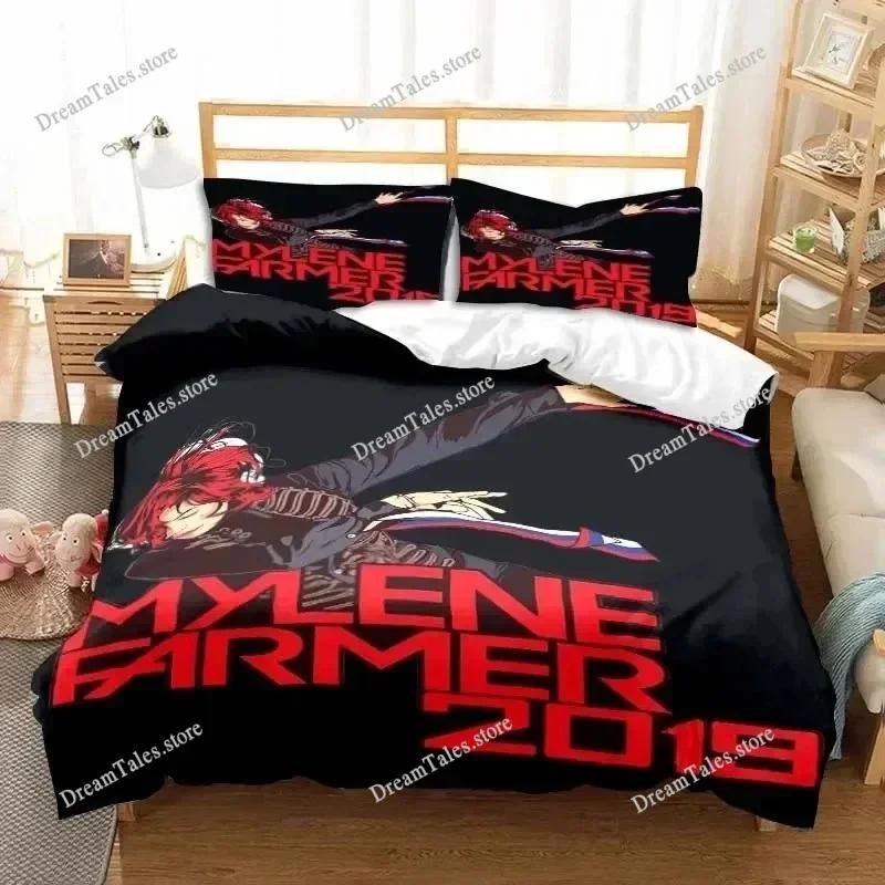 Duvet Cover Pillowcase Mylène Farmer Bedding Set Adult Boys Girls Bedroom Decoration Children Gift Single Double Large Size02996