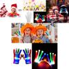 Bright Multi-colored Led Light-up Knitted Gloves Ideal For Halloween And Parties