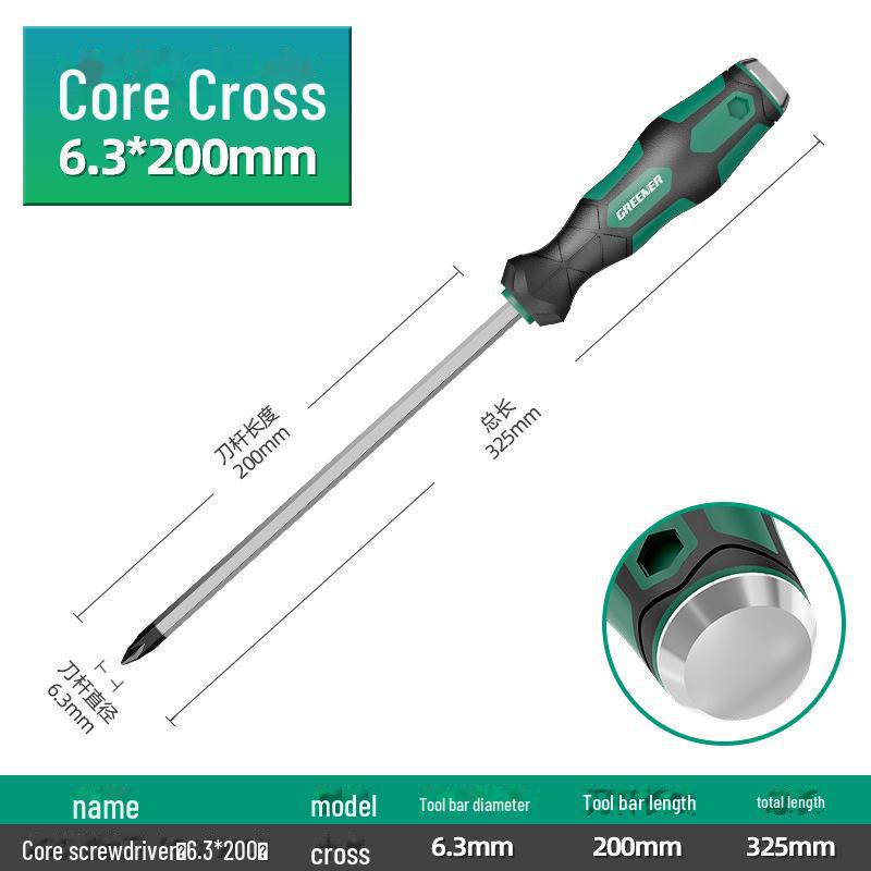 Green Forest Master Industrial Flathead & Phillips Screwdriver Set