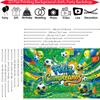 1pc colorful football birthday backdrop banner suitable for birthday party cake table decoration anniversary