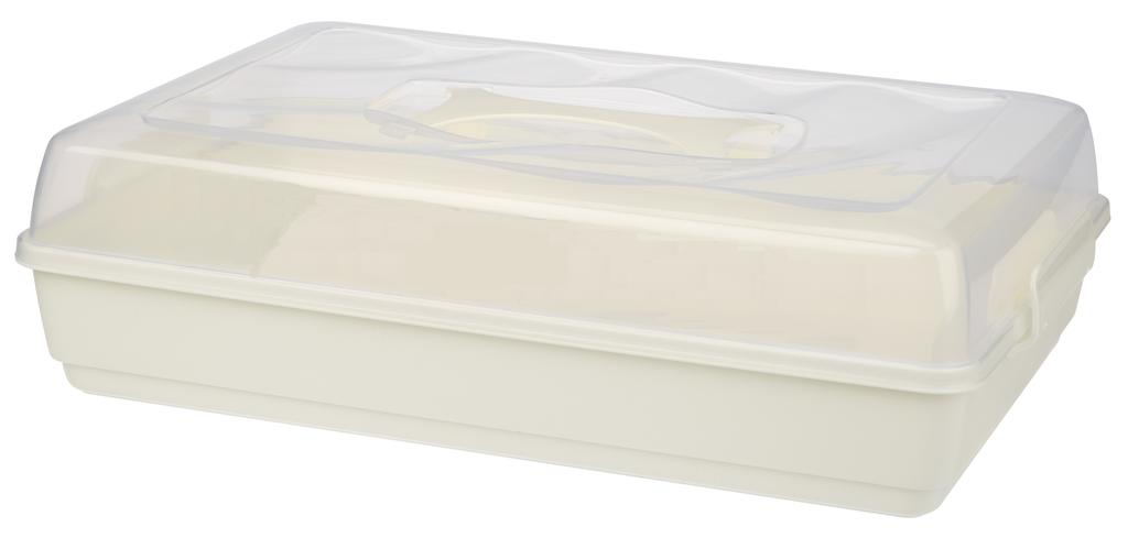 KADAX Pojemnik Plastikowy Na Ciasto Wypieki Tort Pudełko Prostokątny Duży