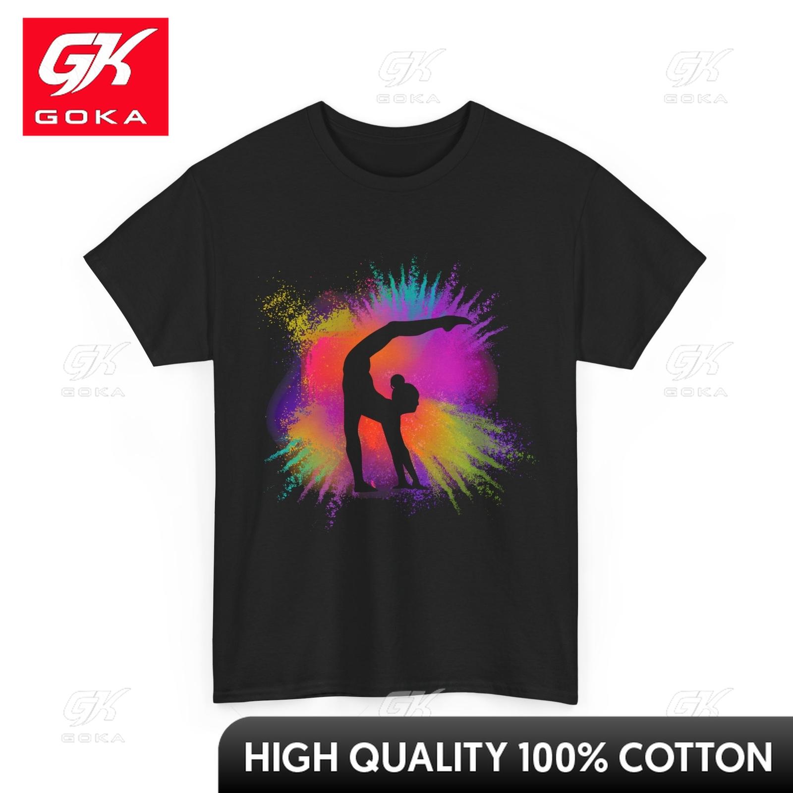 

Gymnast Shirt Gymnastics Lovers Handstand Tumbling Women Girls Simple Bold Thoughtful Tshirt Hippie Colorful EcoFriendly Shirt S