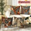 Bohemian Safari Tierprint Kissenbezüge Muster Kissenbezug Geeignet für Sofa Schlafzimmer Auto Kissenbezug