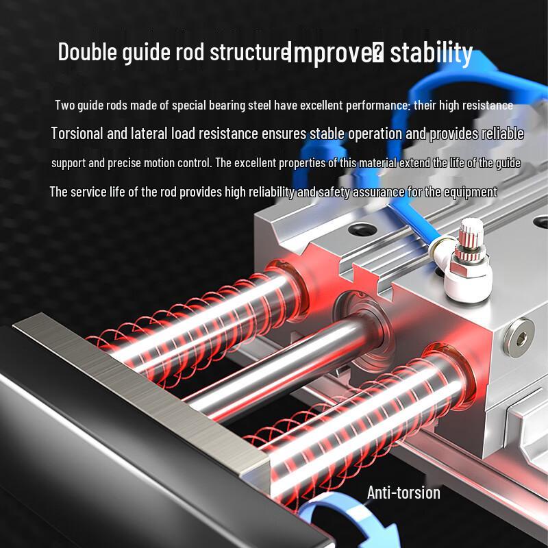 Tianqi TCM Series 16mm Bore 3-Axis Pneumatic Cylinder