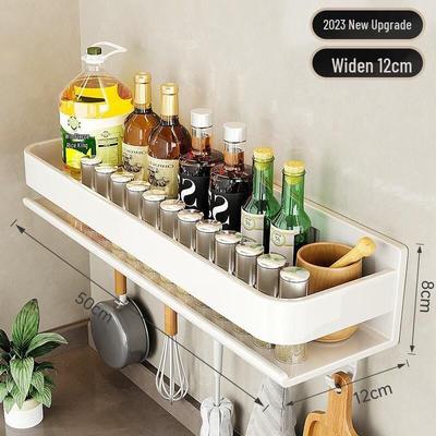Drill-Free Kitchen Wall Storage Shelf