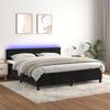 VidaXL Slat Bed Base with Mattress and LED, Upholstered Bed, Double Bed, Adult Bedroom Interior Bed, 3134479