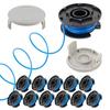 Trimmer Line Spools Compatible Ryobi One+ AC14RL3A (18/24/40V) — 12 Spools + 2 Caps