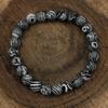 8mm Black Malachite Gemstone Handmade Beads Jewelry Partywear Stretch Bracelet 7.5" For Her/Him RBB-15