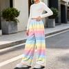 Fashionable Girls' Flannel Warm Loose Printed Pants